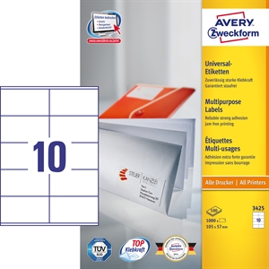 Avery ILC etiqueta universal 105 x 57 mm, 1000 unidades.